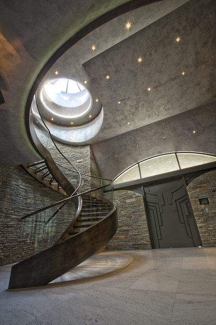 Прекрассный дизайн современной лестницы в  доме