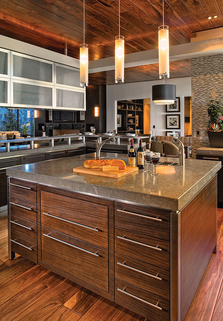 Фотография  современного дизайна кухонного помещения